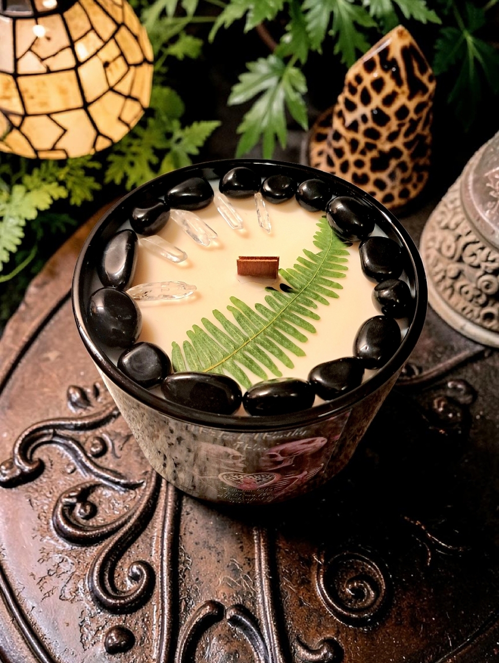 Hand Crafted , Wicked Worthy Wax, Walking Crystal Woods 16 oz candle - Picture 2 of 3